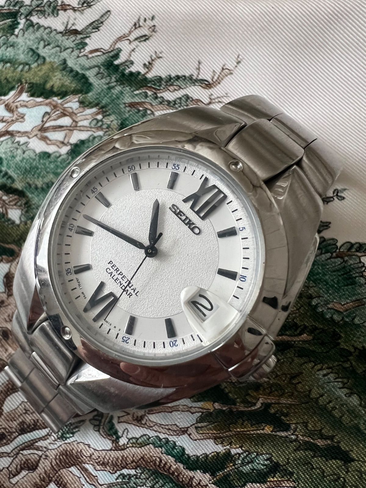 セイコー パーペチュアルカレンダー 8 F 32-0010 メンズ 稼働品