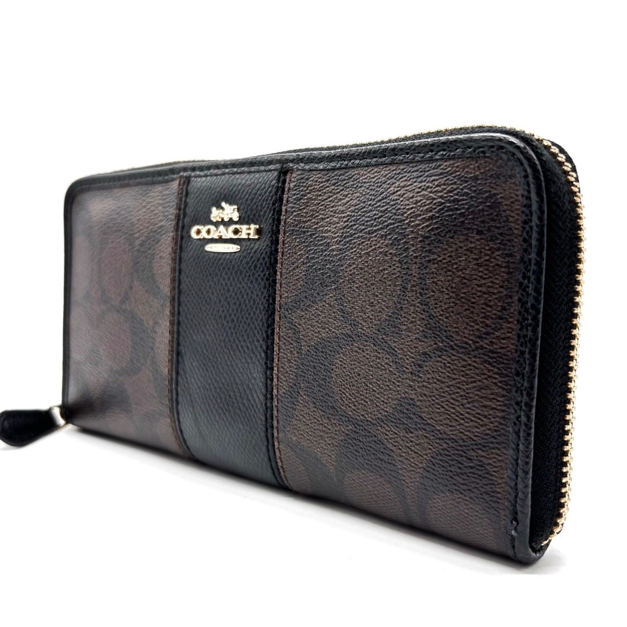 良品】 COACH コーチ 長財布 ロングウォレット シグネチャー pvc 