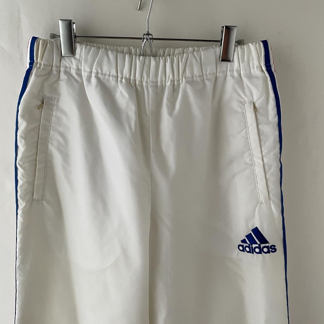 90s adidas ナイロンパンツ デサント 刺繍 トリコロール 中綿 - メルカリ