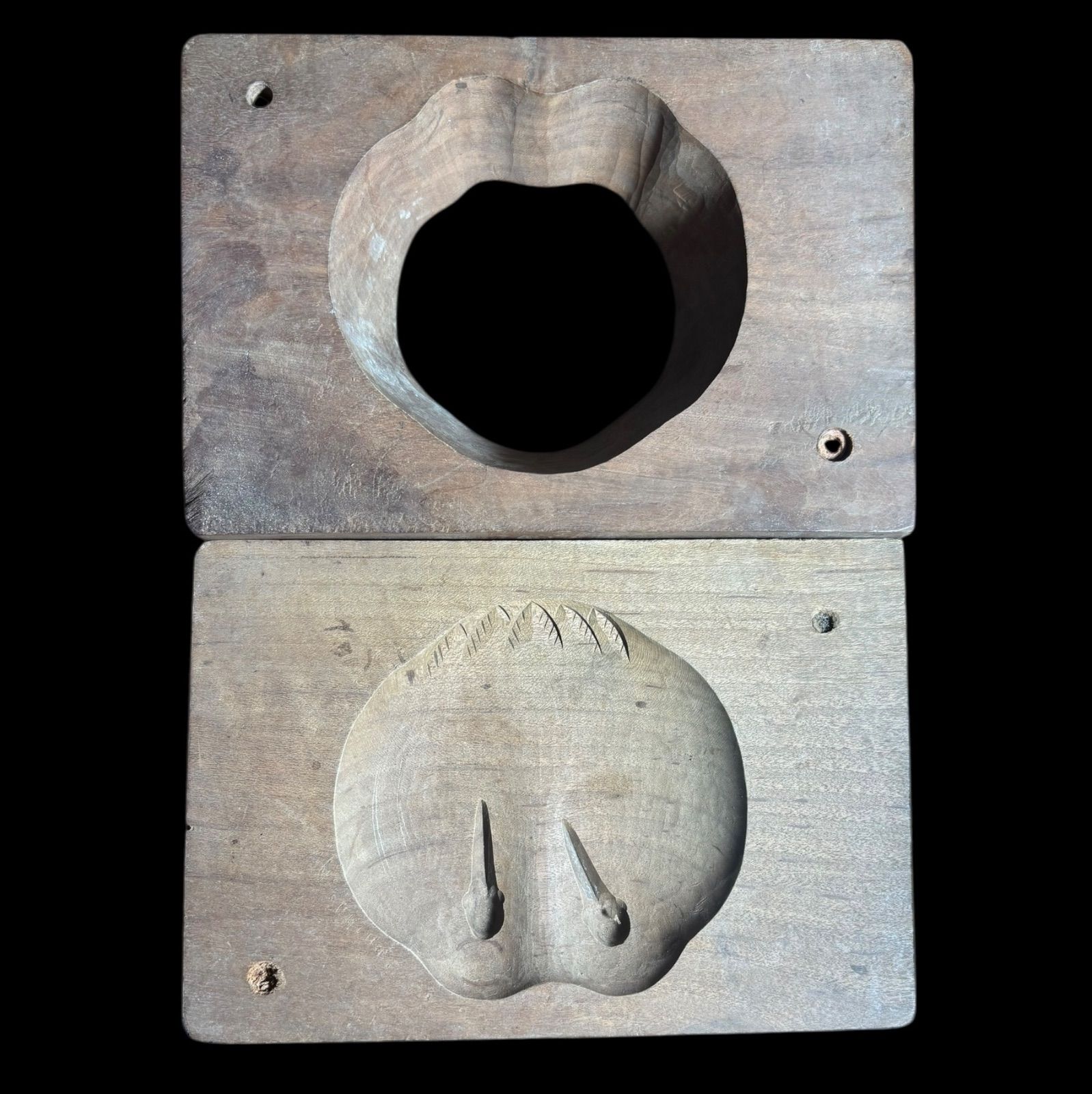 菓子型 貝 落雁 木型 昭和 木枠 和菓子 貝殻 型 お菓子 彫刻 伝統 昭和