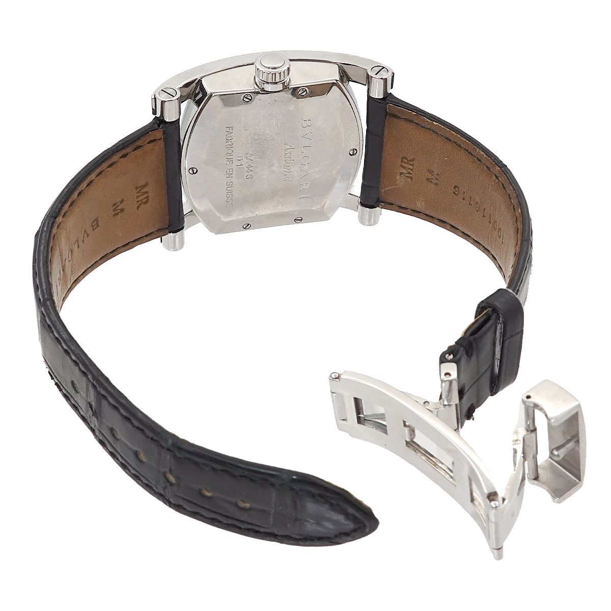 ブルガリ BVLGARI アショーマ AA44S メンズ 腕時計 デイト ネイビー