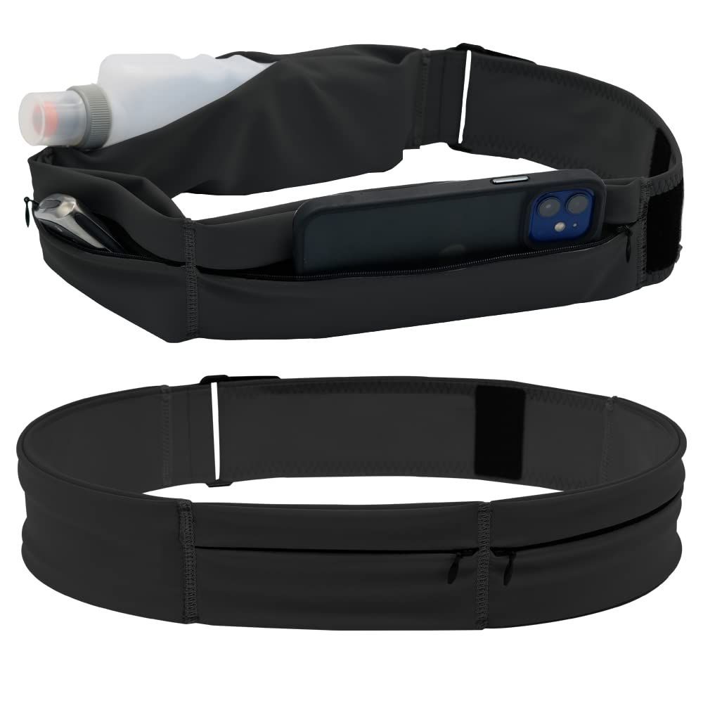 ランニング ポーチ 揺れない ランニング スマホ ポーチ ３ポケット 76g超軽量 安定感 防水 防汗 大容量 伸縮素材 ペットボトル収納可能 メンズ レディース ジョギング マラソン ランニング用