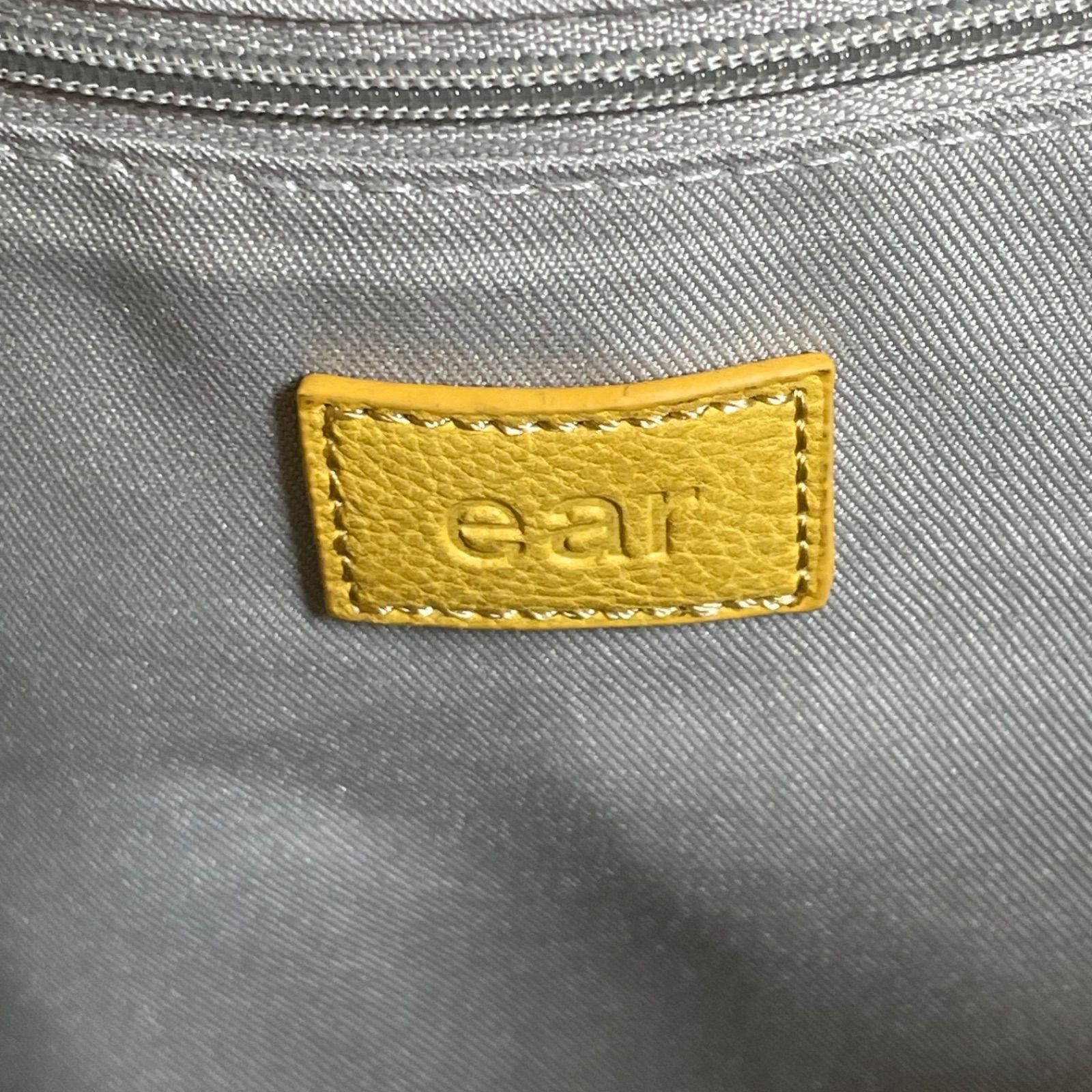 ear イアー ショルダーバッグ レザー イエロー 美品 ECCO エコー 