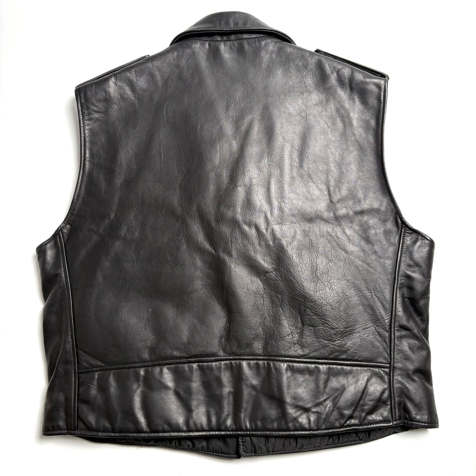 米国製】Schott レザー ライダースベスト 109V 黒 XXL 本革 - メルカリ