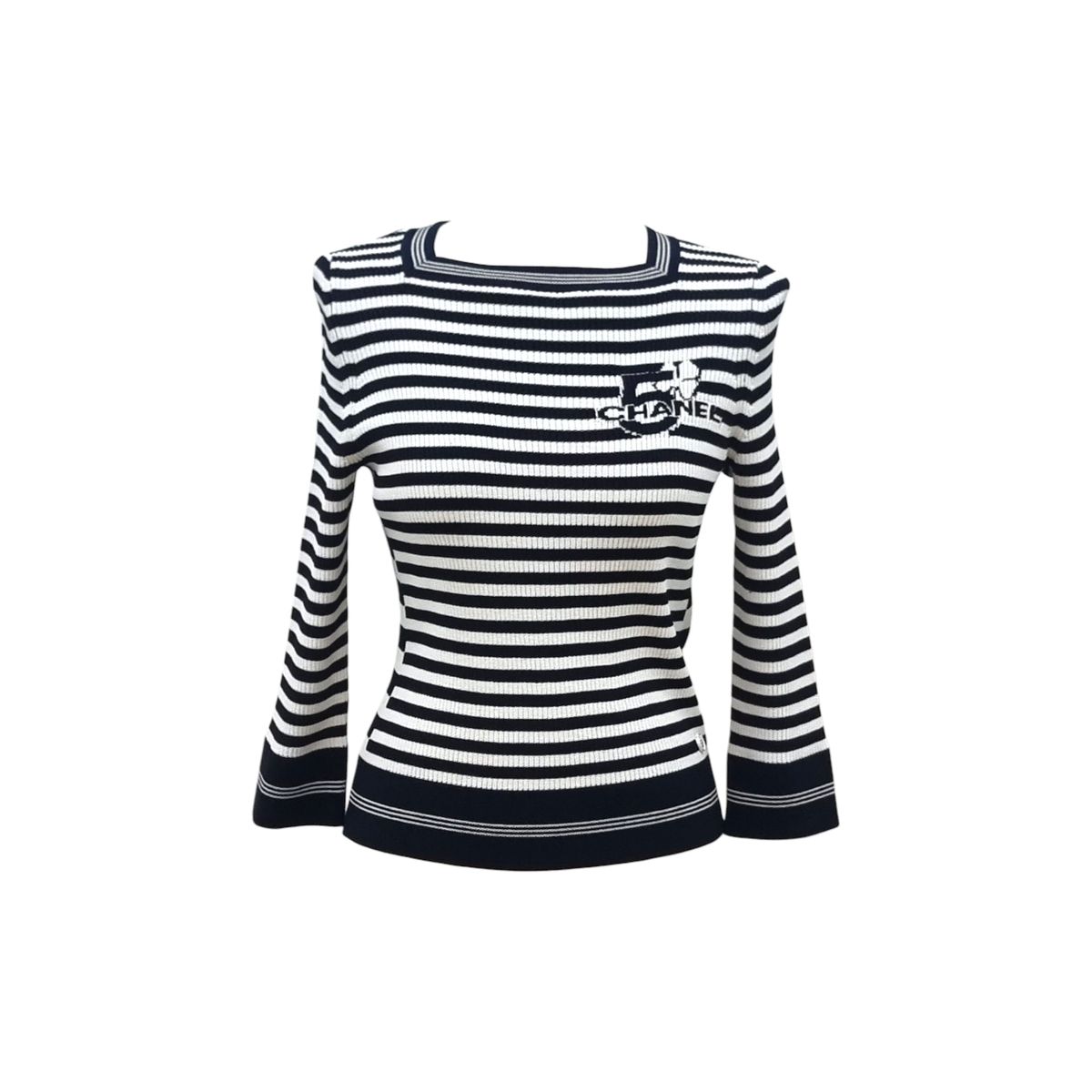 36 シャネル P 74105 NO 5 ストライプ ニット