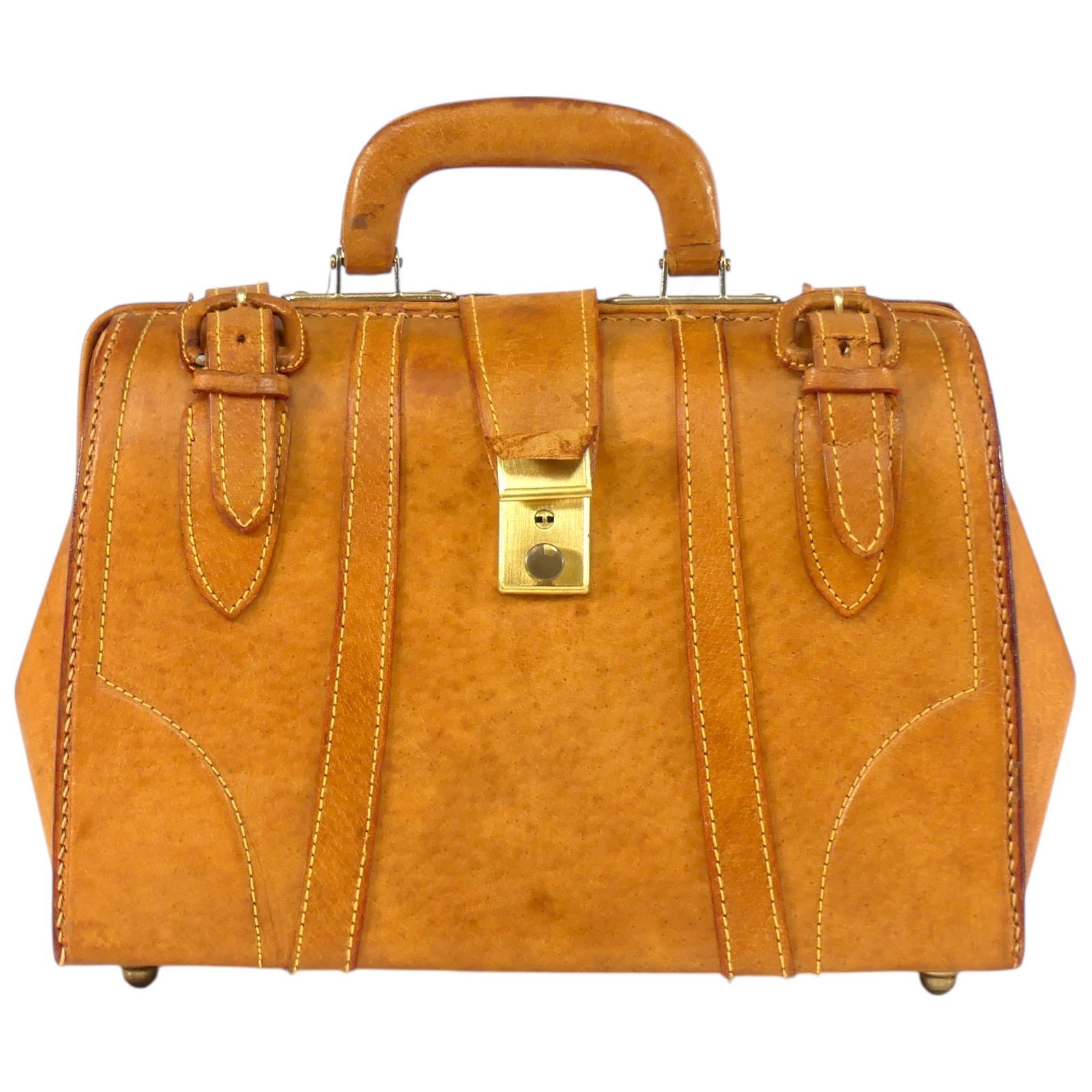 ボストンバッグ 旅行 ドクターバッグ 茶 キャメル ダレスバッグ 鍵付き