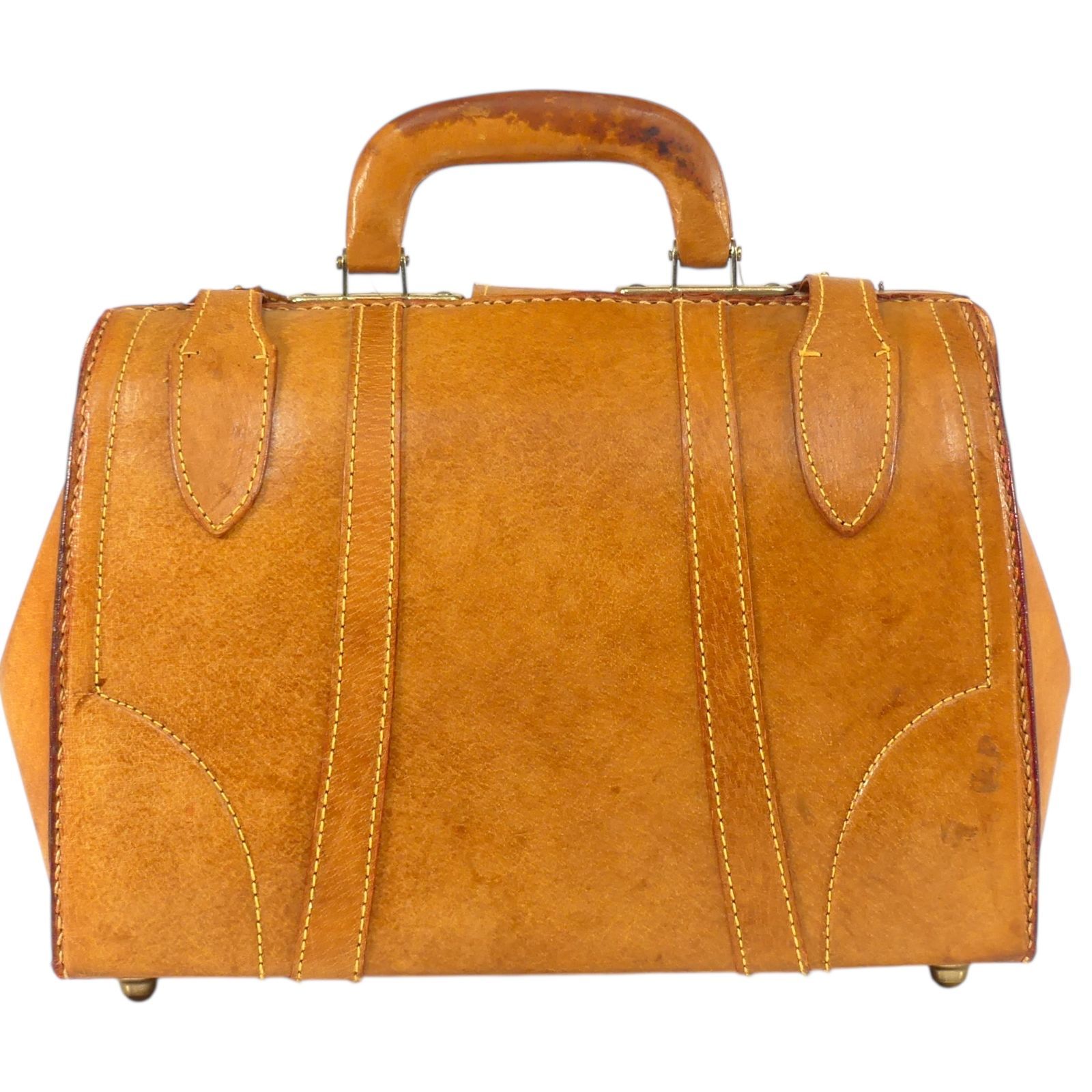 ボストンバッグ 旅行 ドクターバッグ 茶 キャメル ダレスバッグ 鍵付き