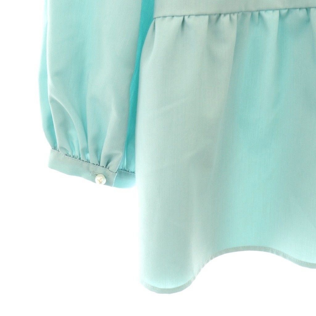 ソーノ SONO 24年 ビジューパールティアードフレアブラウス シルク混 F