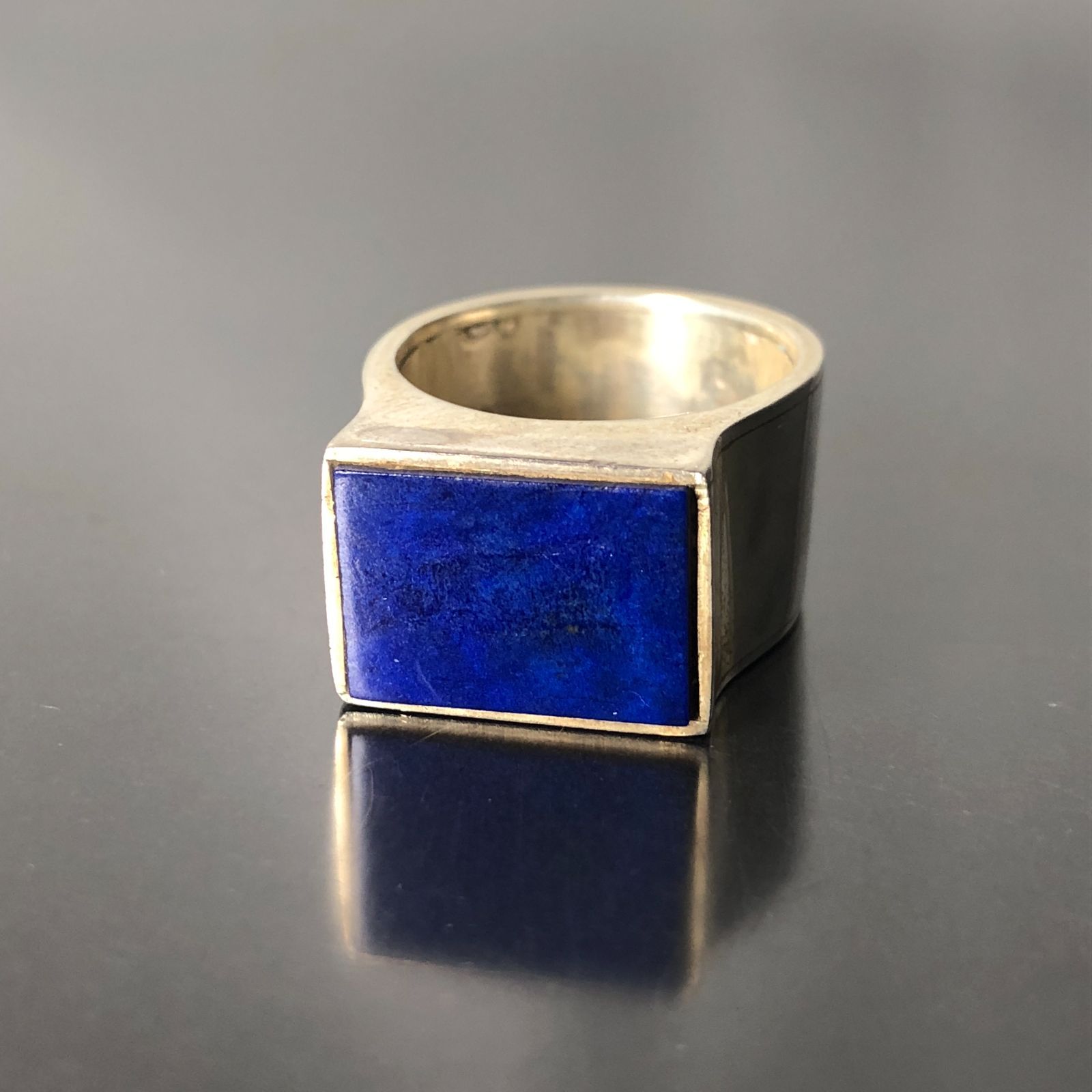 シルバーリング 指輪 SILVER 13号～14号 重量約13g ラピスラズリ
