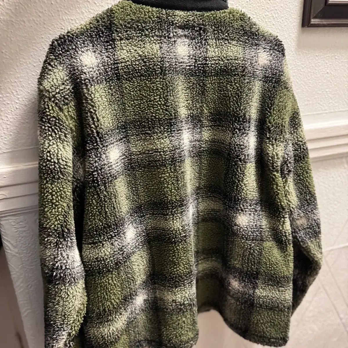 STUSSY チェック パターン フリース ジャケット グリーン - メルカリ