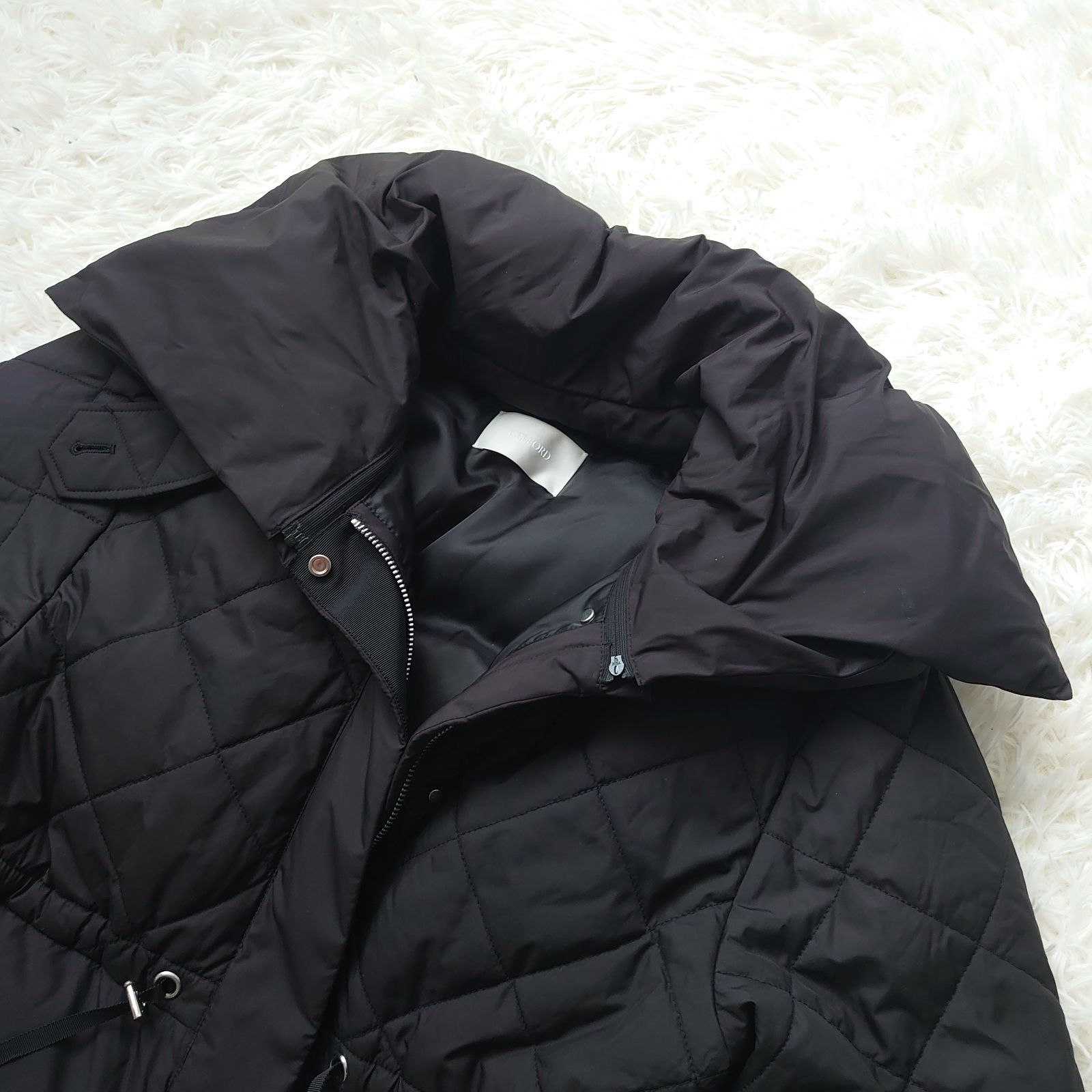 CELFORD セルフォード ブラック キルティングジャケット 36 撥水 中綿