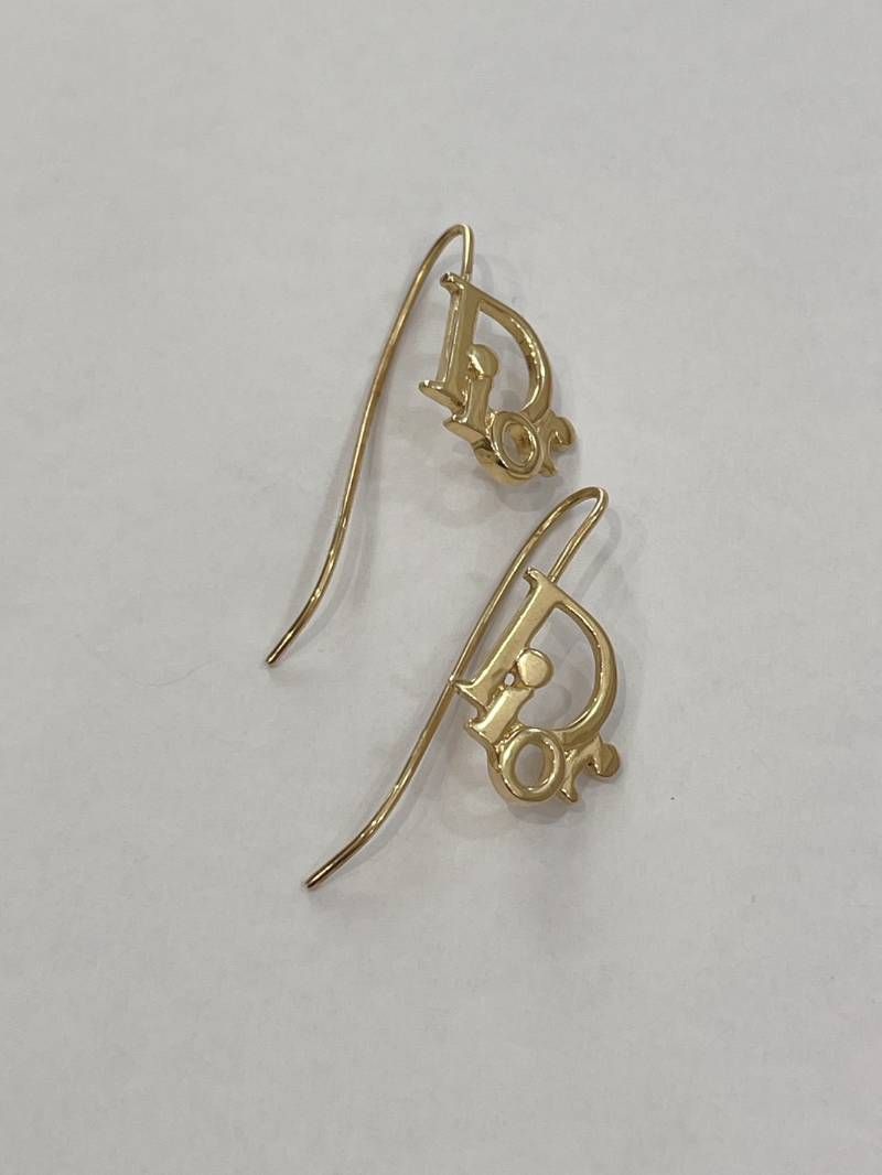 Christian Dior ディオール ロゴピアス ピアス ゴールド ペア
