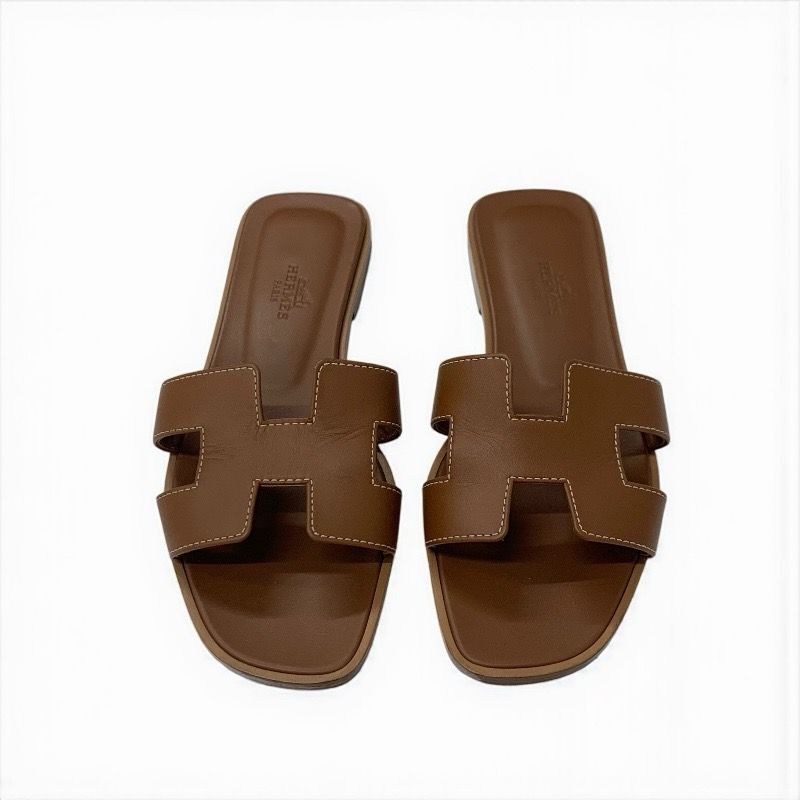 エルメス HERMES オラン サンダル 靴 シューズ レザー ブラウン