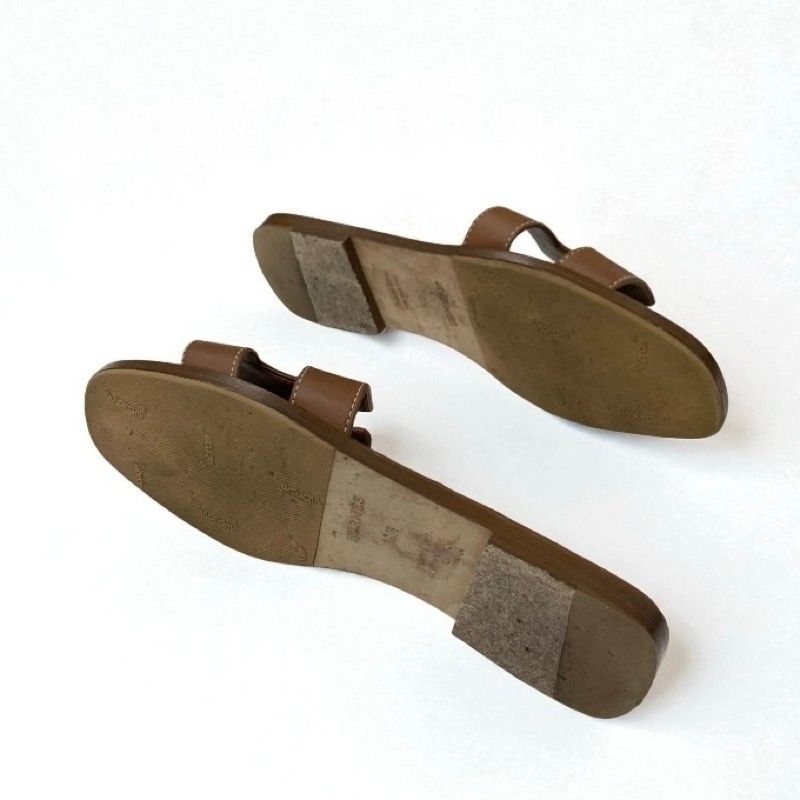 エルメス HERMES オラン サンダル 靴 シューズ レザー ブラウン