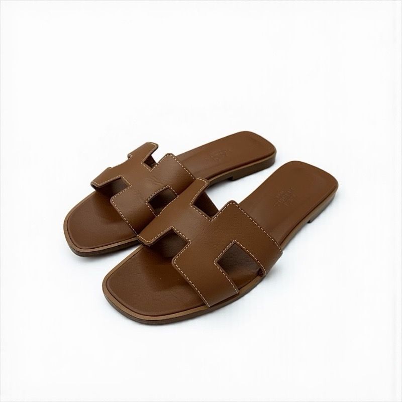 エルメス HERMES オラン サンダル 靴 シューズ レザー ブラウン