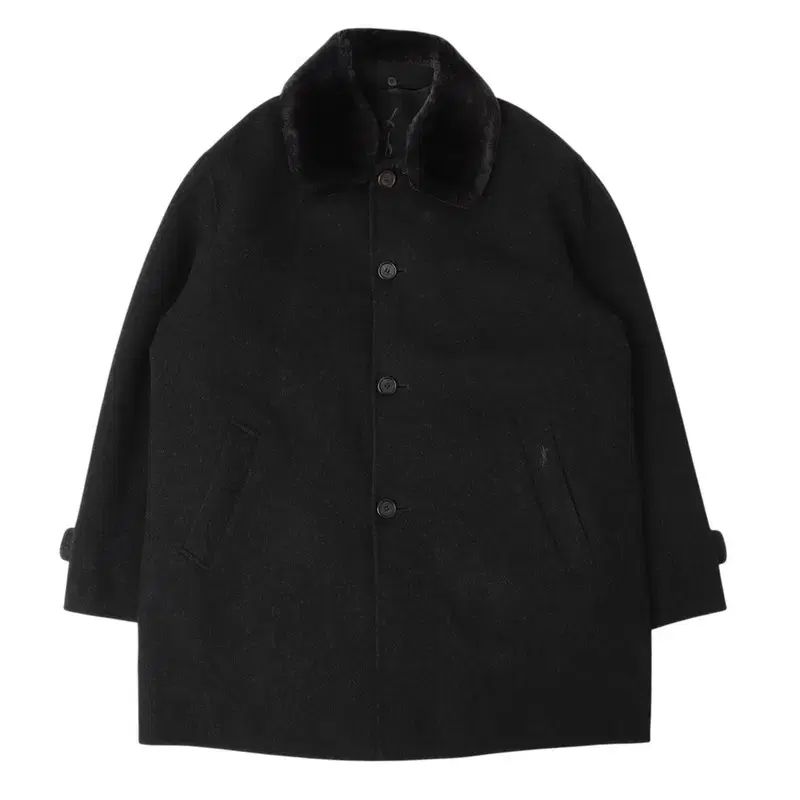 イヴ サンローラン シアリング ウール カシミア ハーフ コート