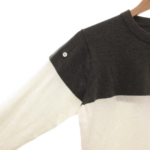 ブリーフィング BRIEFING ニット セーター 長袖 バイカラー クルー