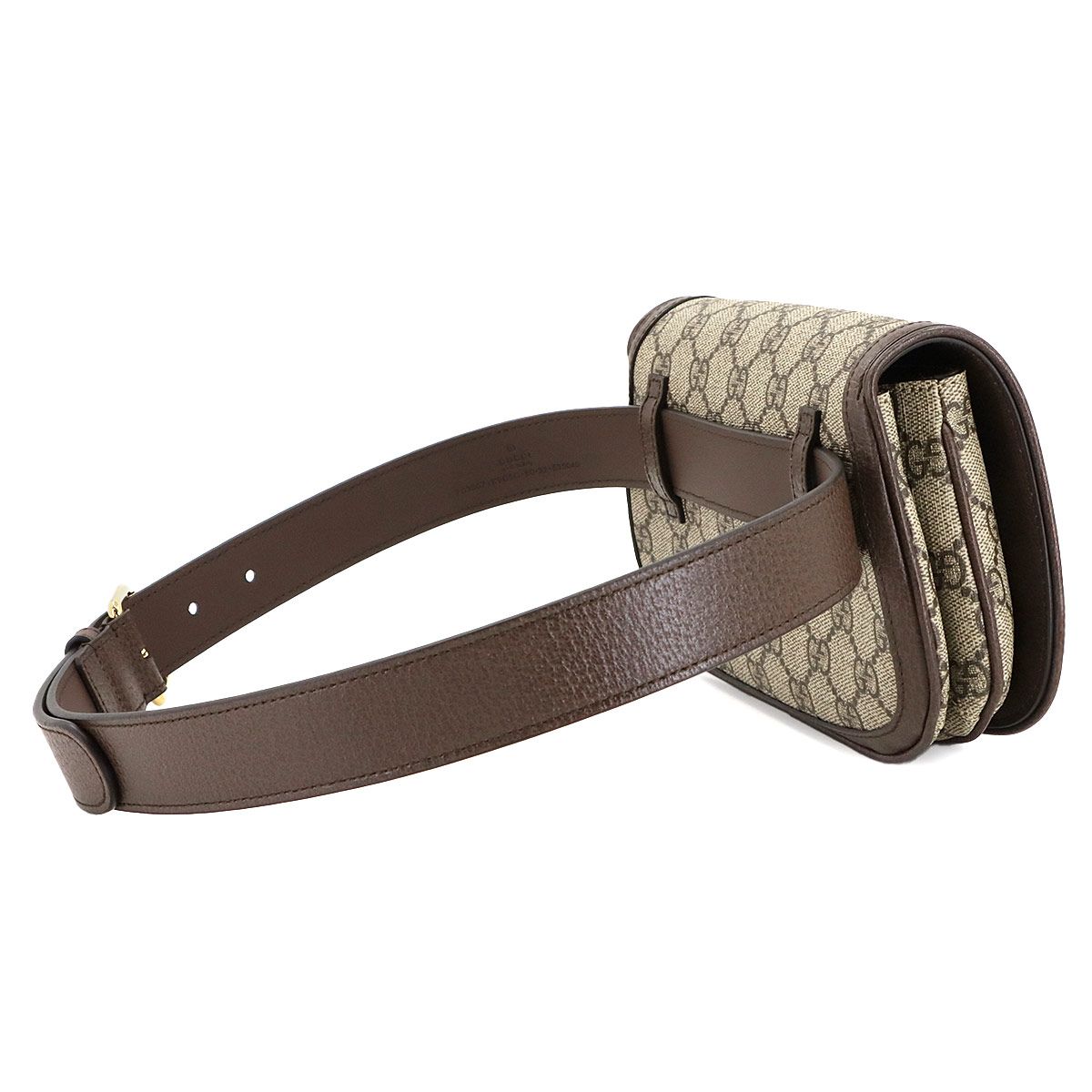 グッチ GUCCI ブロンディ GGスプリーム ベルト バッグ ウエスト ポーチ レザー ベージュ ブラウン 703807