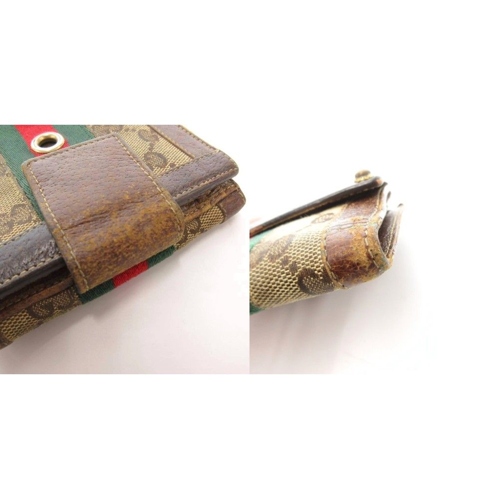グッチ GUCCI シェリーライン 二つ折り財布 ウォレット GGキャンバス