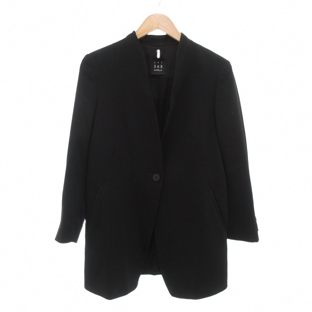 マレーラ MARELLA ART.365 ノー ジャケット 42 総裏地 シングル 黒 ブラック 秋冬 AE