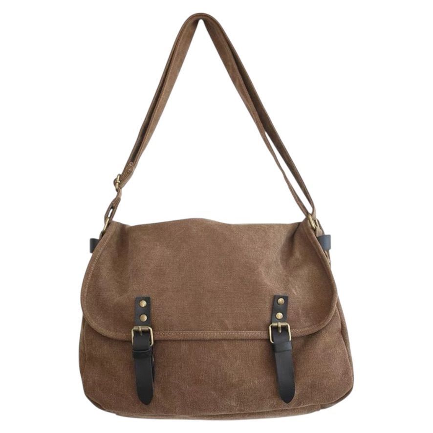 ニュースペーパーバッグ ショルダーバッグ メンズ 大容量 キャンバス