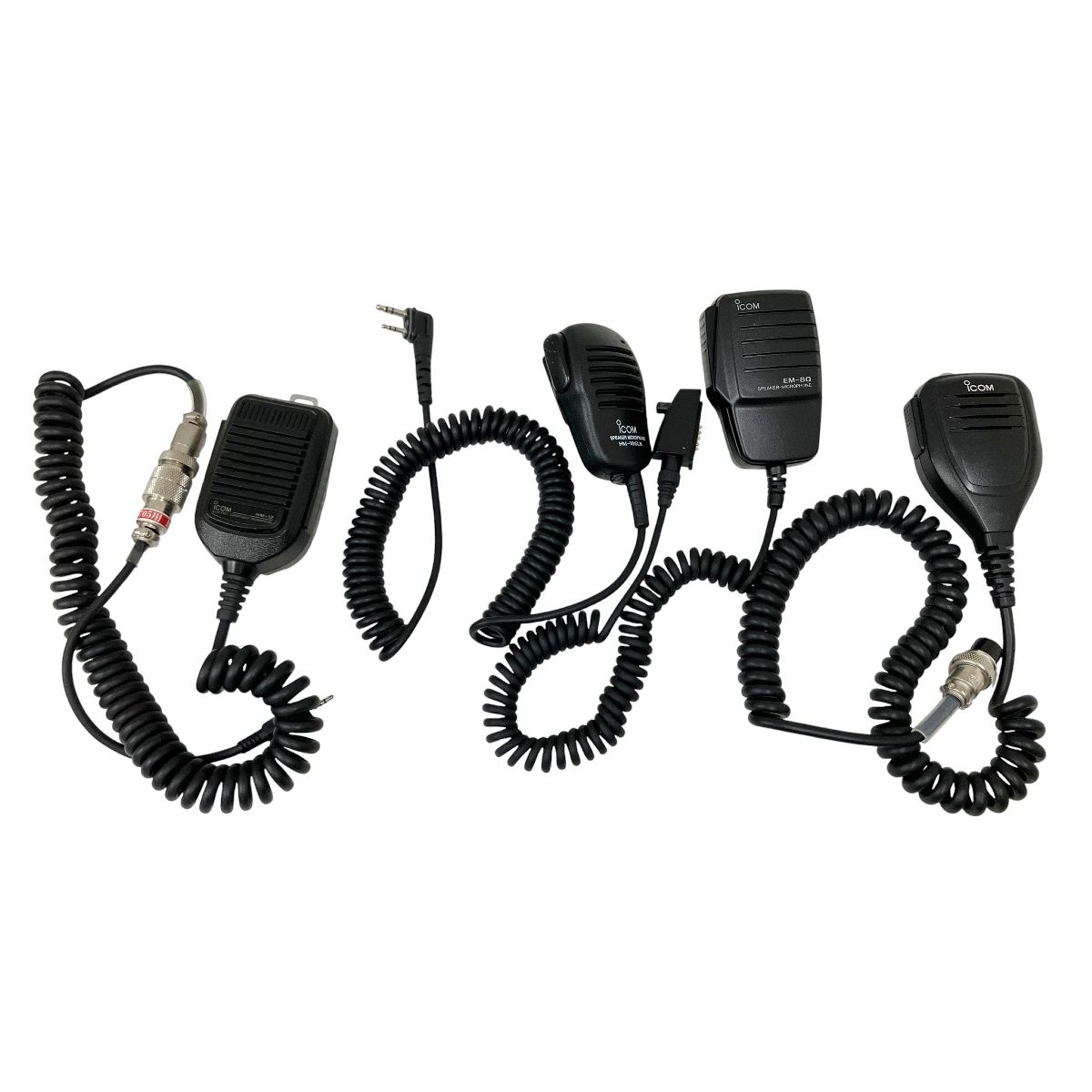 ICOM EM-80 HM-12 HM-219 HM-186 LS ハンドマイク トランシーバー用 4点セット