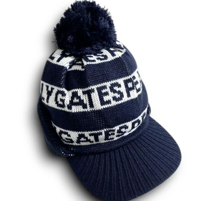 PEARLY GATES】耳当て付きブリムニットワッチ (UNISEX) つば付きニット