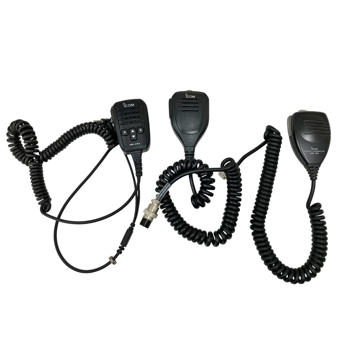 ICOM HM-103 HM-219 HM-243 ハンドマイク トランシーバー用 3点セット