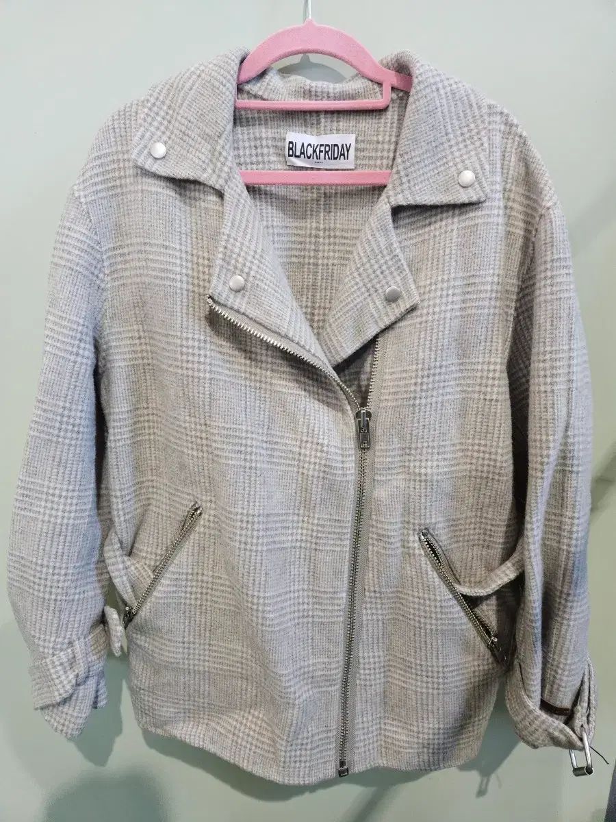 ハンドメイド CHECK ライダー ウールコート 90