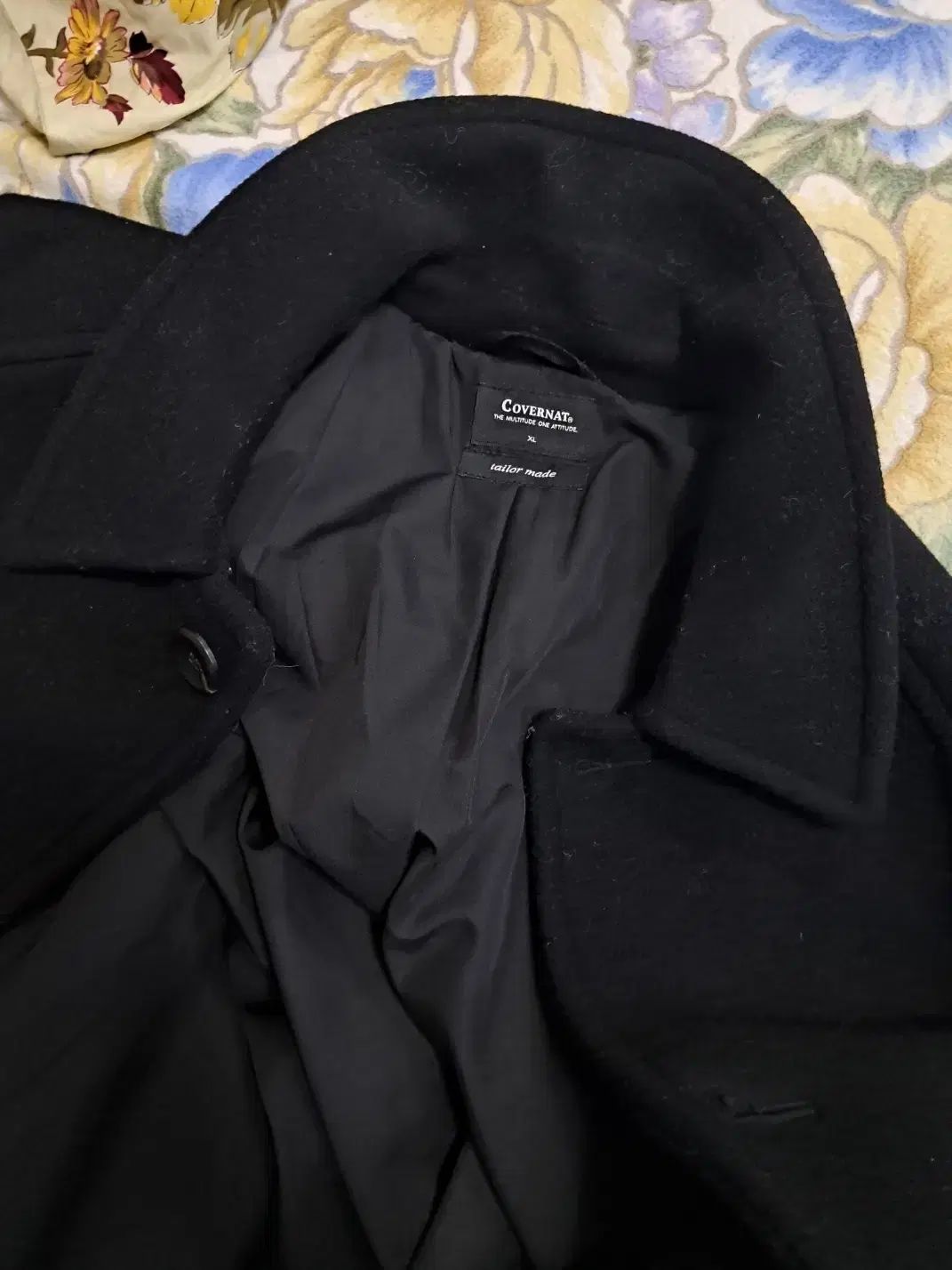 COVERNAT メンズ ネイビー ウールコート XL サイズ 限定デザイン チェスターコート 
