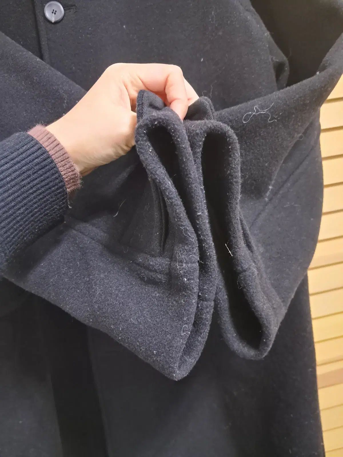 ネイビー ウールコート