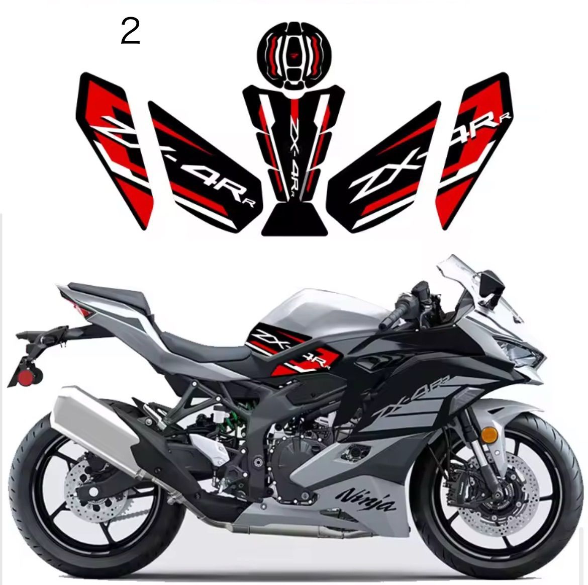Kawasaki カワサキ ninja zx4rr パッド ステッカー Amazon.co.jp
