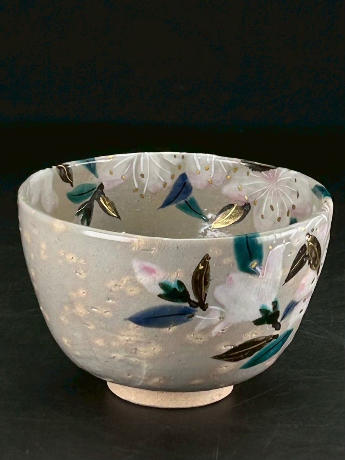 幽玄 加藤利昇 京焼 乾山写 つつじ 共箱 茶道具 茶碗 茶盆