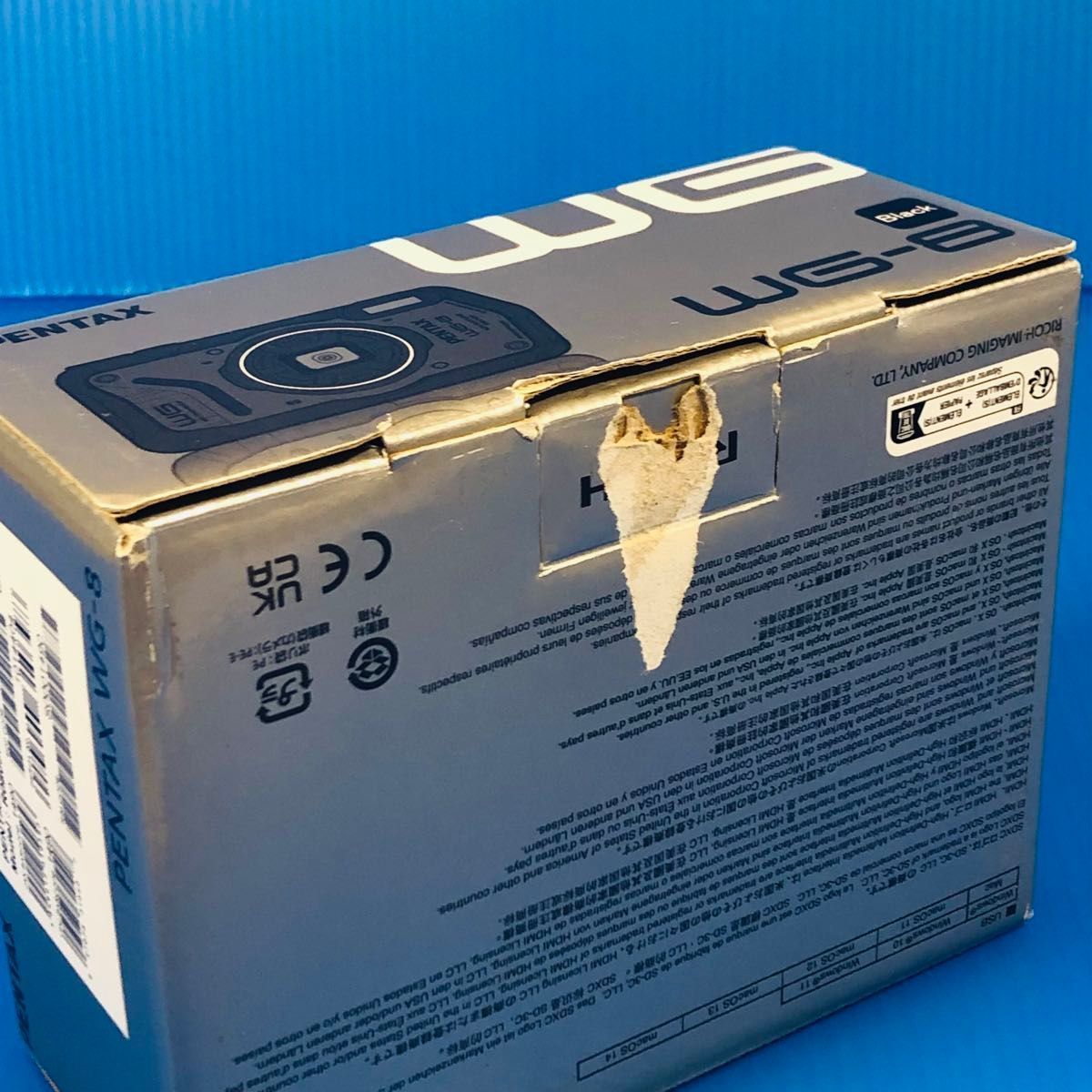  ペンタックス PENTAX WG 8 ブラック 本格アウトドアカメラ 本格20 m 防水 2000万画素 コンパクトデジタルカメラ デジタルカメラ