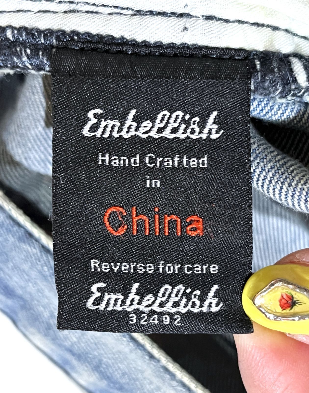 Embellish｜エンブリッシュ ユーズド加工 バイカーデニムパンツ 