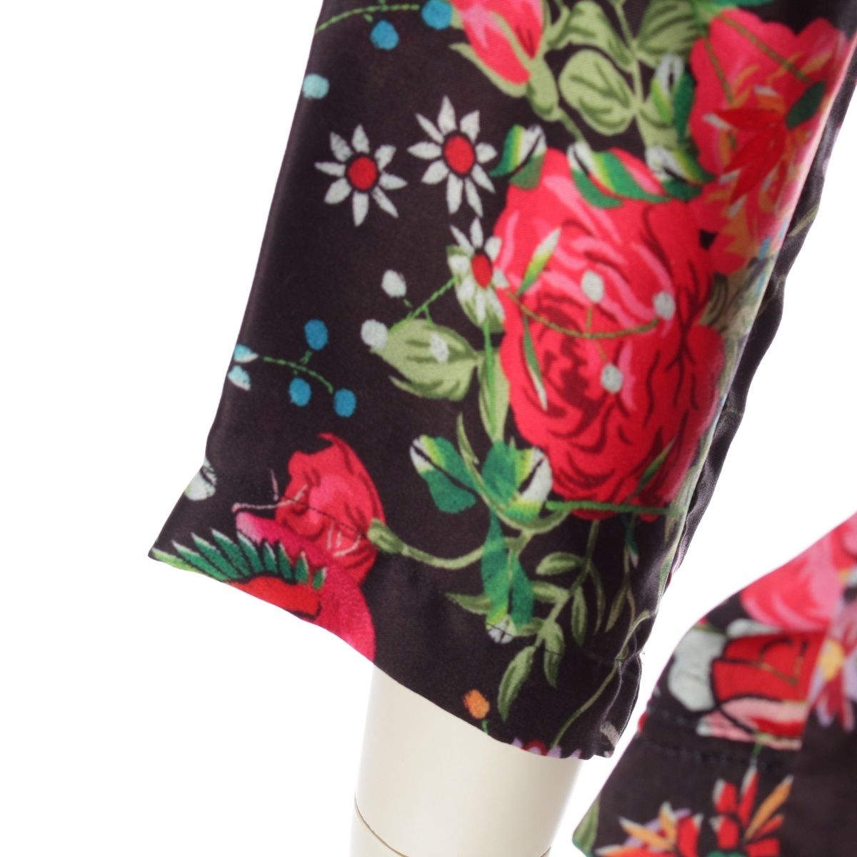 2021SSコムコム コムデギャルソン フラワー花 刺繍チャイナ ジャケット S コムデギャルソン コムデギャルソン AD2021 21SS 花柄チャイナ