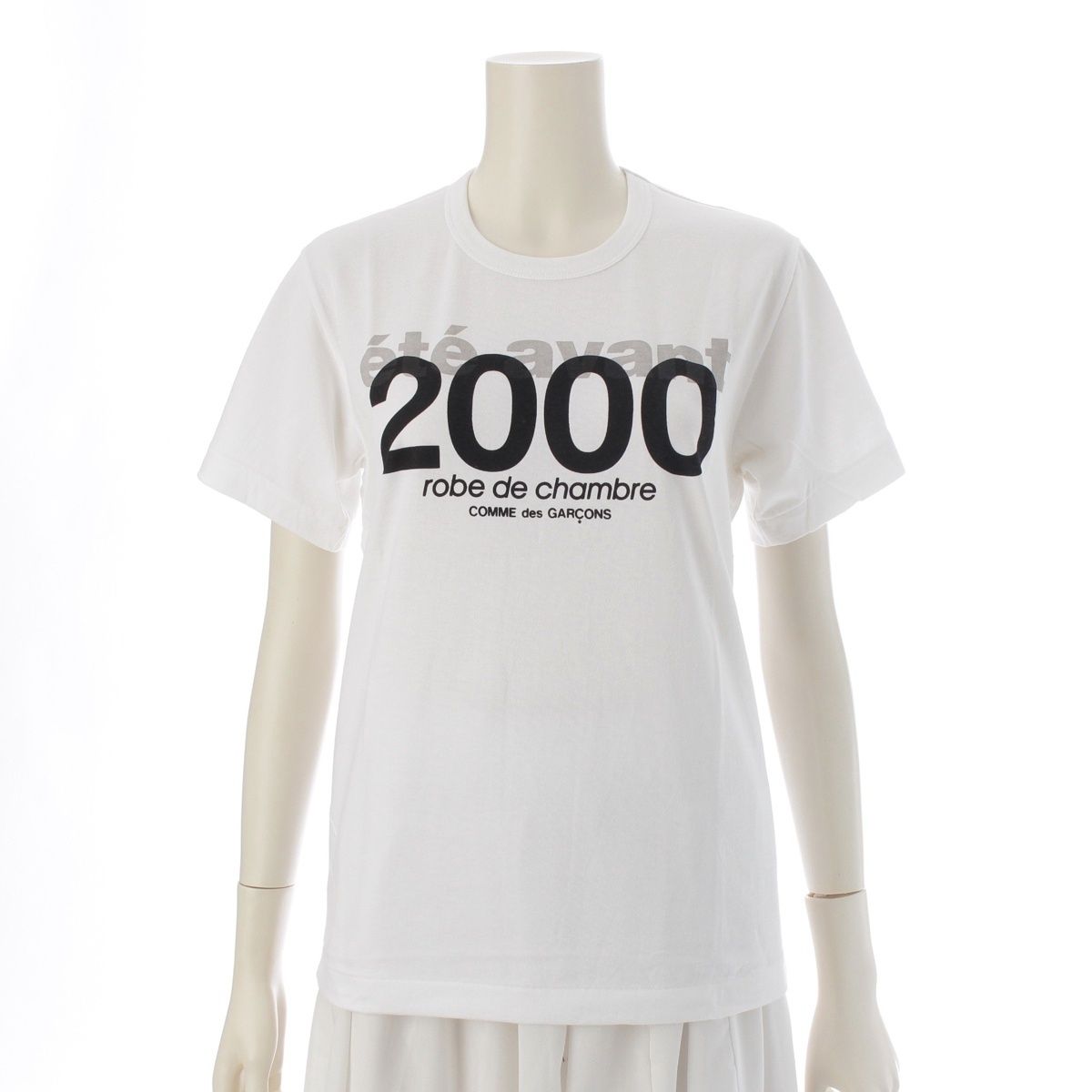 ローブドシャンブルコムデギャルソン AD 1999 00 SS 2000 コットン ETE AVANT Tシャツ クルーネッ 半袖Ｔシャツ トップス RT-100290 ホワイト ‐