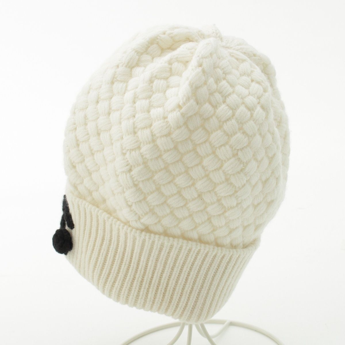 シャネル 25A カシミヤ ココマーク ニットキャップ 帽子 AAB133