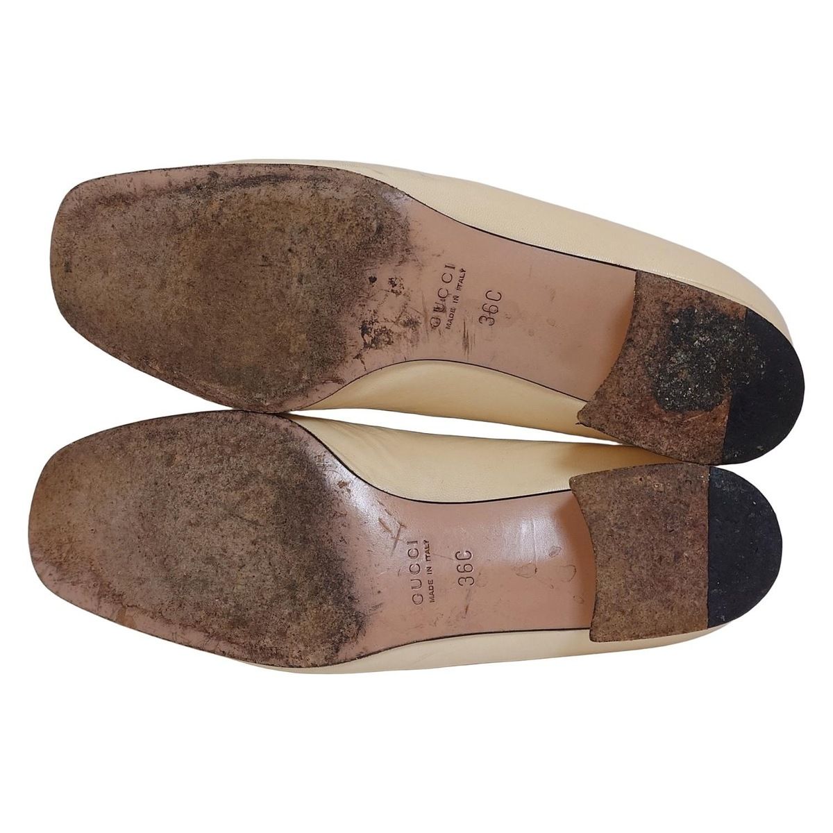 GUCCI(グッチ) パンプス 36 C レディース ホースビット アイボリー