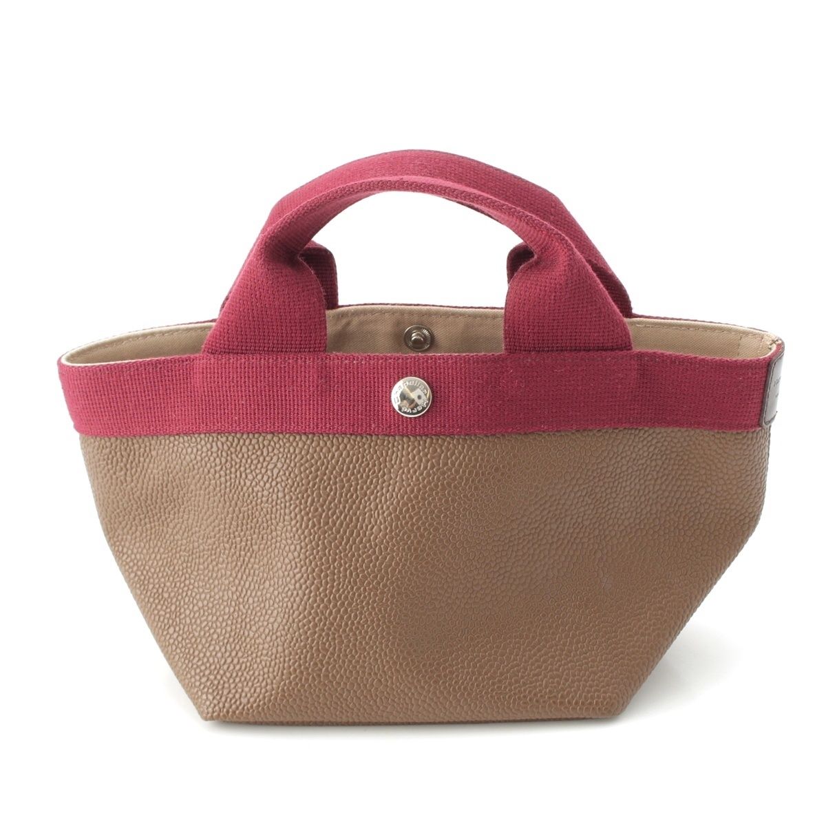 エルベ・シャプリエ コーテッドキャンバス リュクス舟型 トートバッグ