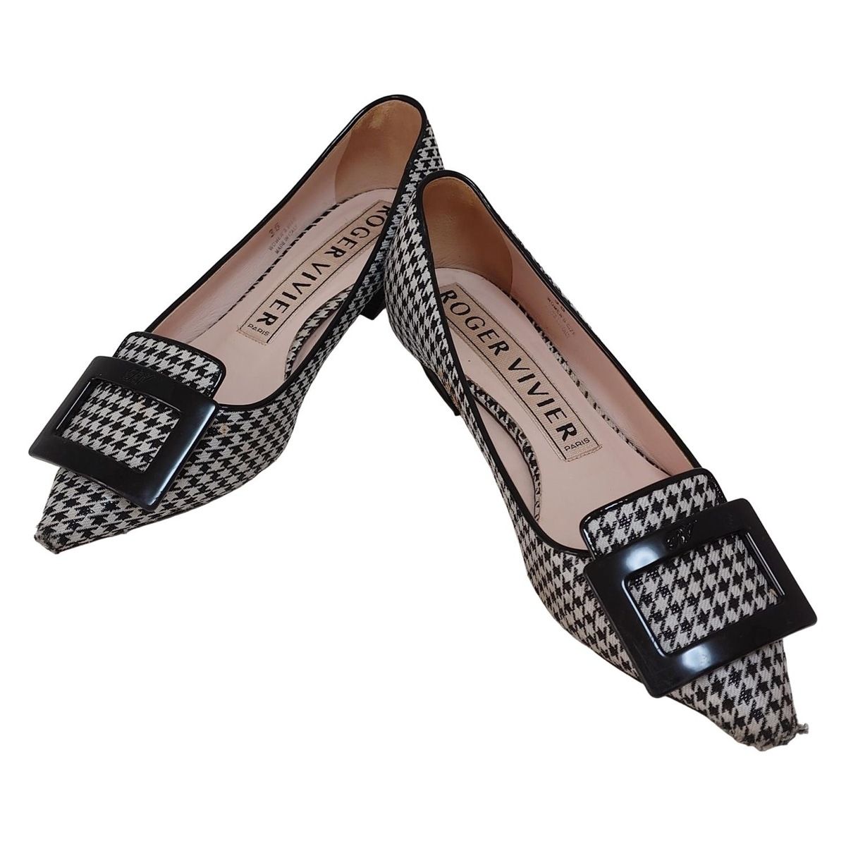 RogerVivier(ロジェヴィヴィエ) パンプス 36 レディース - 黒×白 ラメ