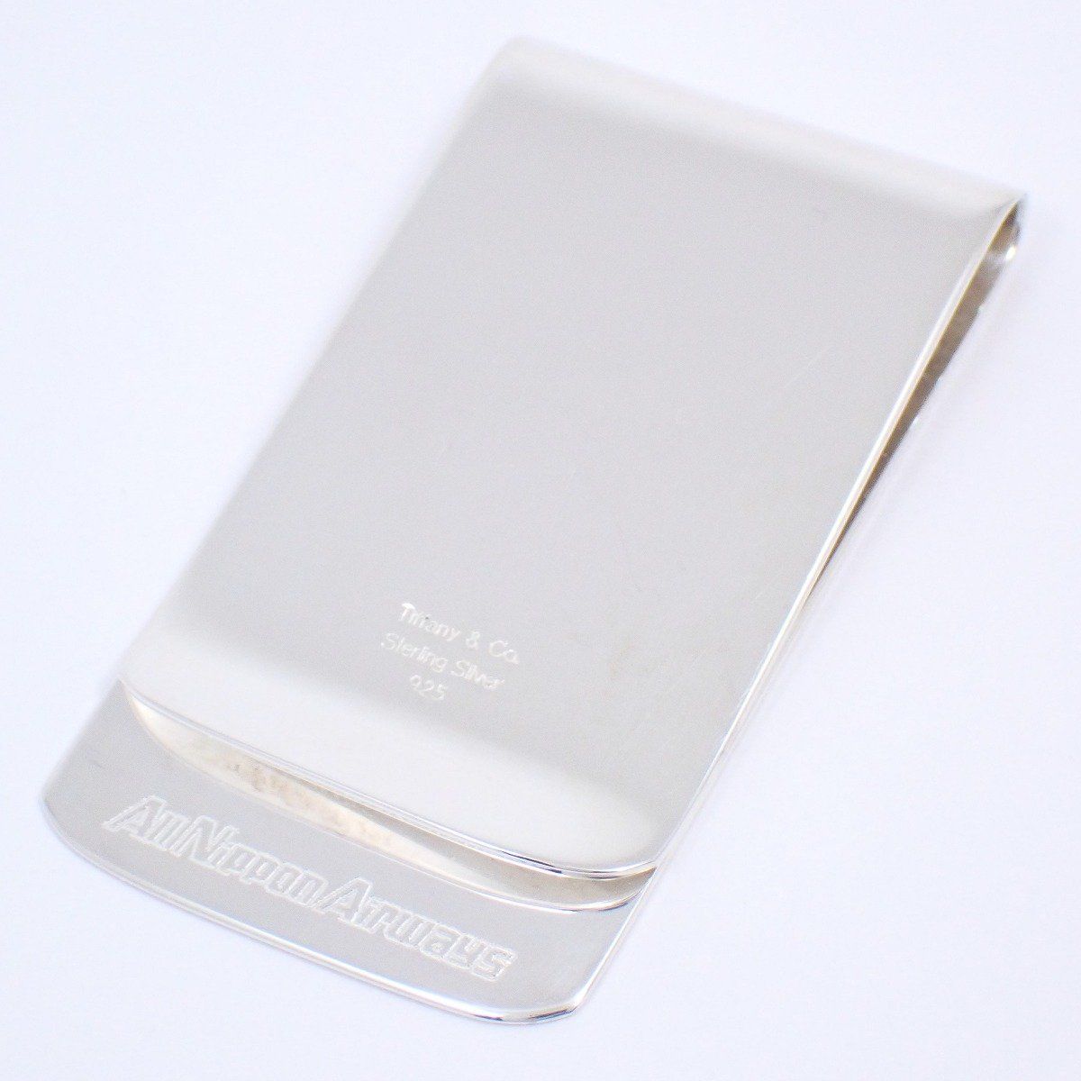 TIFFANY＆Co. ティファニー チェックパターン マネークリップ シルバー
