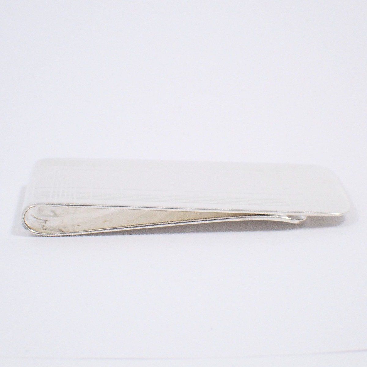 TIFFANY＆Co. ティファニー チェックパターン マネークリップ シルバー