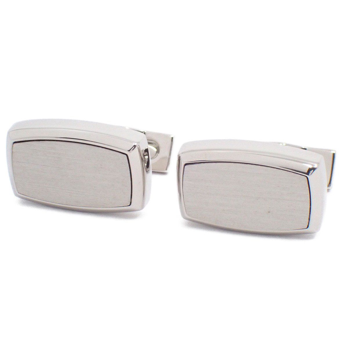 美品】S.T.Dupont デュポン カフス カフリンクス スチール ブラッシュ