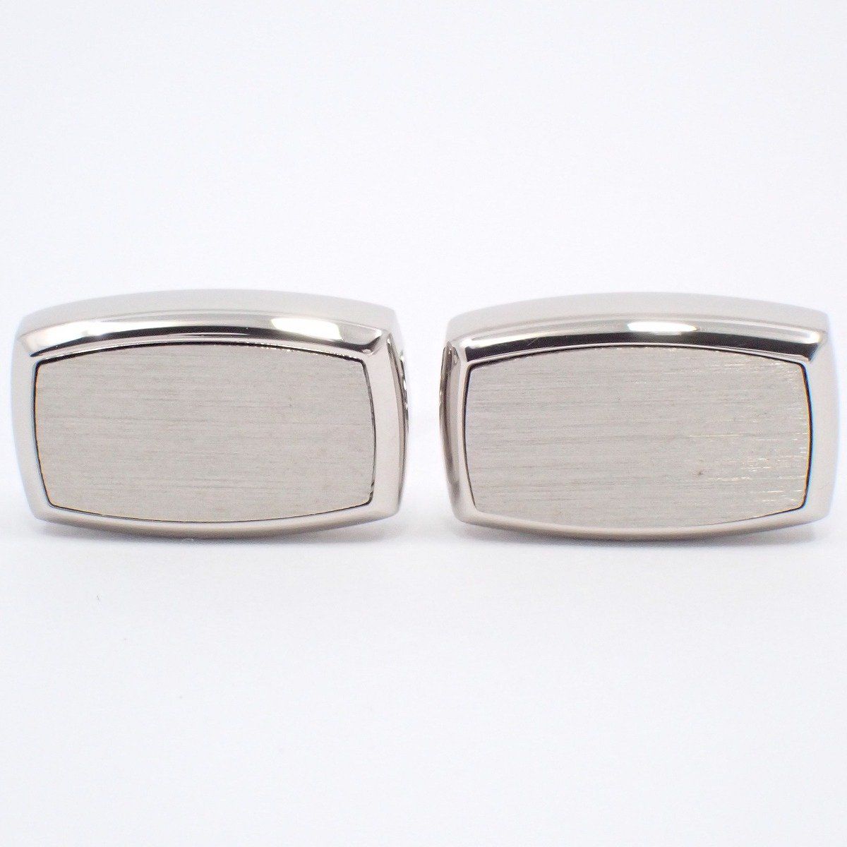 美品】S.T.Dupont デュポン カフス カフリンクス スチール ブラッシュ