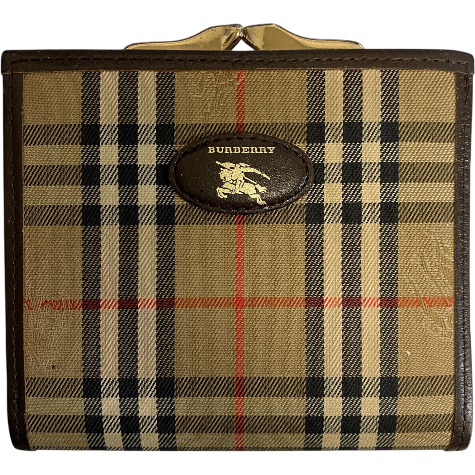 中古品】 Burberry バーバリー ノバチェック ミニ財布 折財布