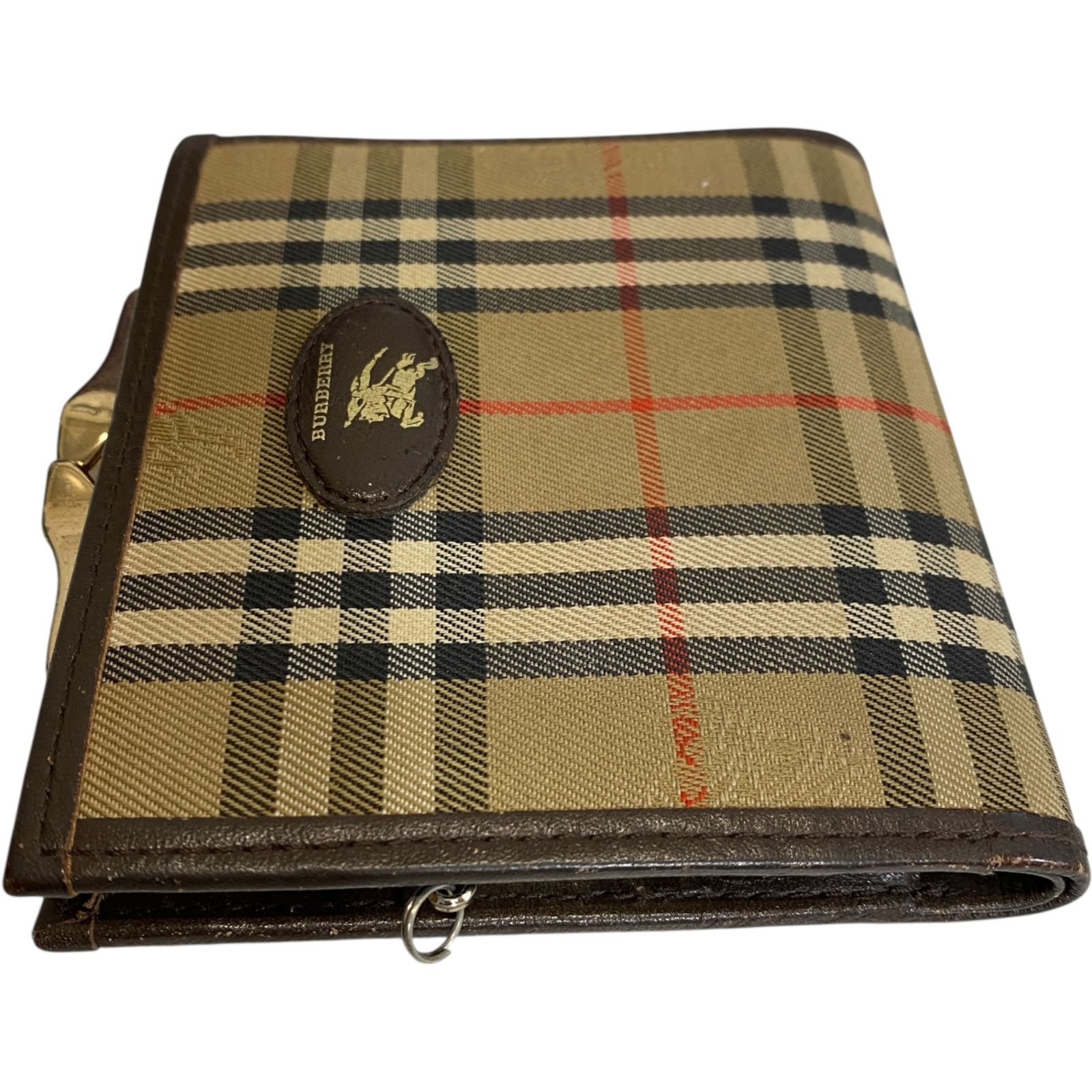 美品　BURBERRY LONDON ENGLAND ノバチェック ミニ財布 中古品】 Burberry バーバリー ノバチェック ミニ財布 折財布