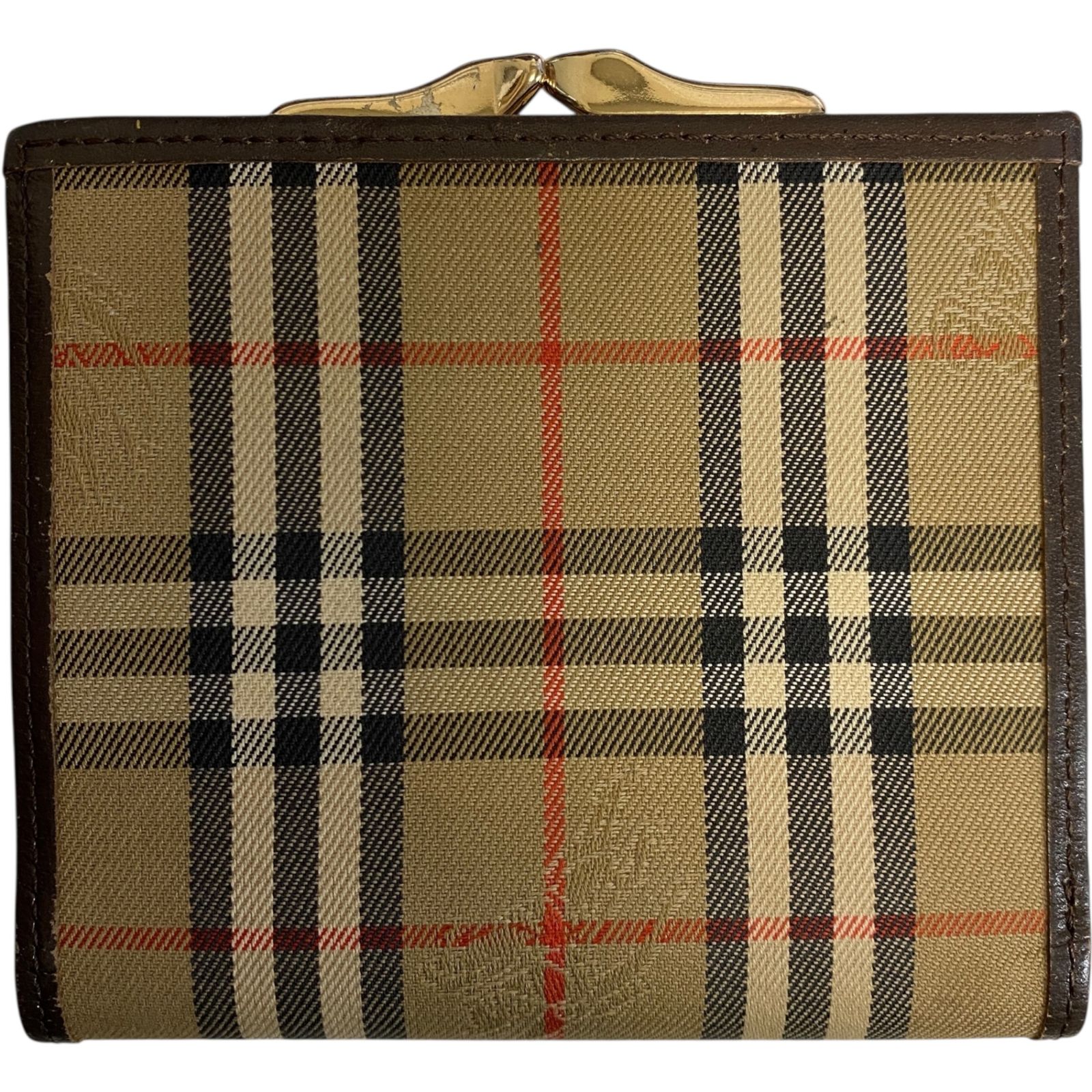 中古品】 Burberry バーバリー ノバチェック ミニ財布 折財布