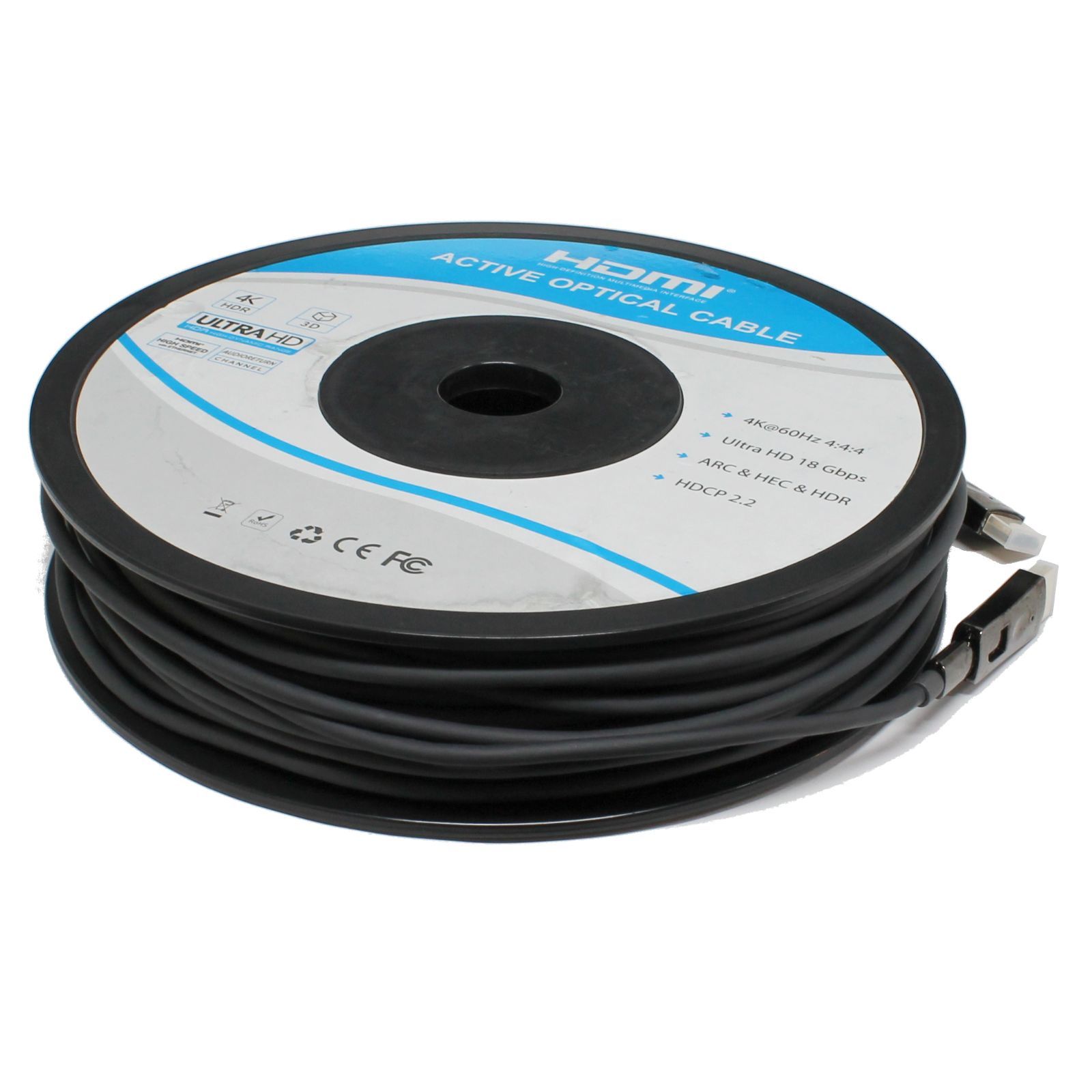 Dolby Vision Silicon Lineチップ搭載 50 m AOC HDMIケーブル Active Optical Cable 着脱式コネクター microHDMI-HDMI TYPEA