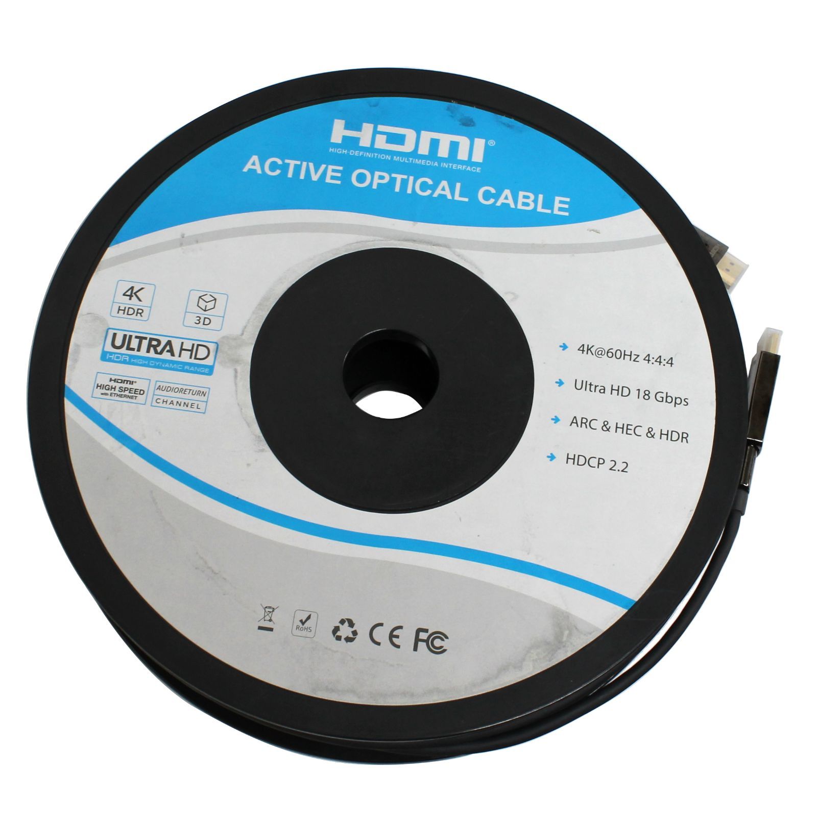 Dolby Vision Silicon Lineチップ搭載 50 m AOC HDMIケーブル Active Optical Cable 着脱式コネクター microHDMI HDMI TYPEA